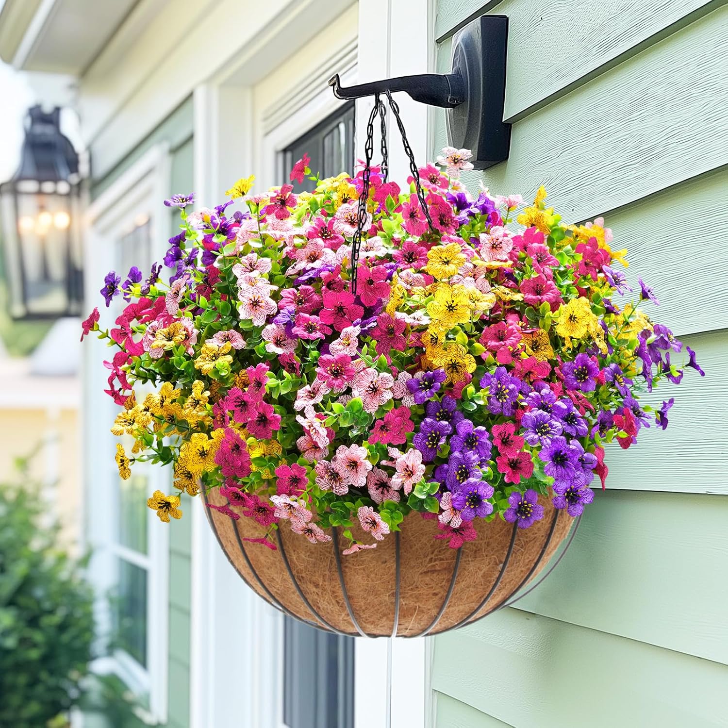 Elyum Artificial Flowers for Outdoors, 18 Bundles Mixed Colors Fake Outdoor Flowers for Decoration, UV Resistant Realistic Artificial Flowers Plants for Outside Planters Garden Porch Patio Decor - Image 8