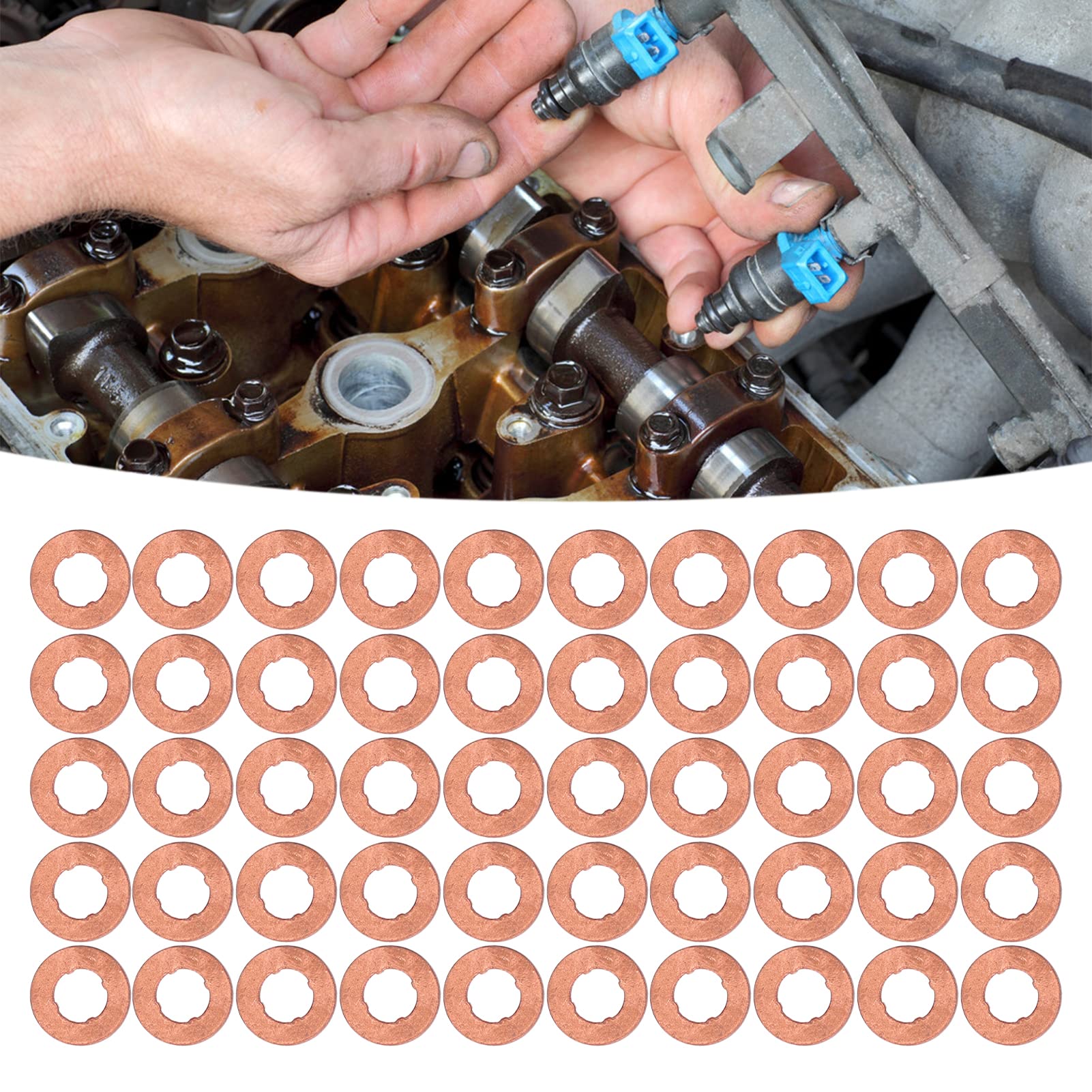 Rondelle In Rame 22x16mm - 10 Pezzi Per Collegamenti Elettrici E Riparazioni - Foto 6