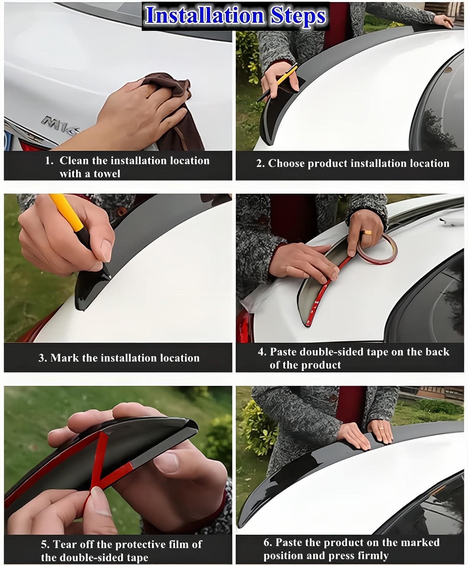 Auto Spoiler Posteriore per Suzuki Swift MZ/Ez/FZ/NZ/RZ/AZ 2005-2022 Spoiler sul Tetto Posteriore Alettone Ala Labbro Performance Spoiler Decorazione Accessori,Gloss Black