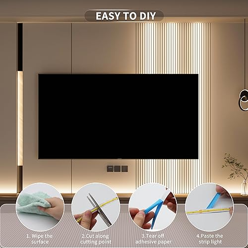 Miniatura 6 de MIWISE COB - Tira de luz LED de 20 pies20.0 ft, CRI 90+ blanco natural 4000 K, alto lumen, regulable, súper brillante, flexible, DC24V, cinta de luz