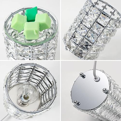 Miniatura 3 de STRN Calentador de cera de cristal, quemador eléctrico de cera para cubos de cera, regalos del día de San Valentín, decoración de fragancia para