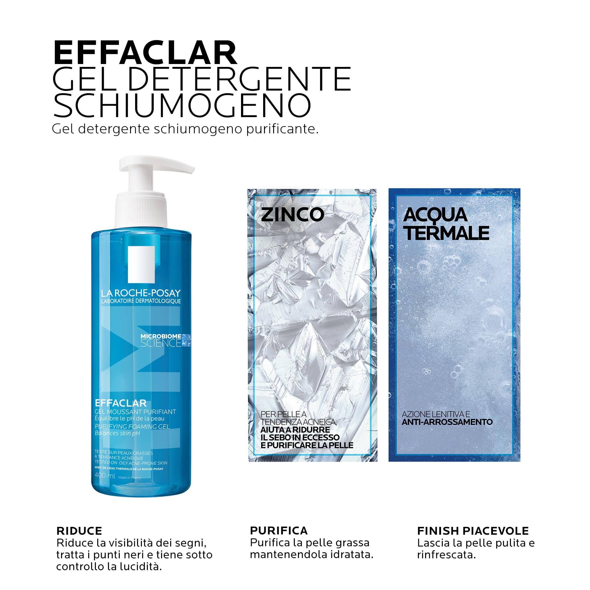 La Roche-Posay Duo: Crema Viso Idratante Toleriane Sensitive 40 ml + Effaclar Gel Moussant 400 ml | Trattamento Lenitivo e Detergente per Pelli Sensibili e a Tendenza Mista