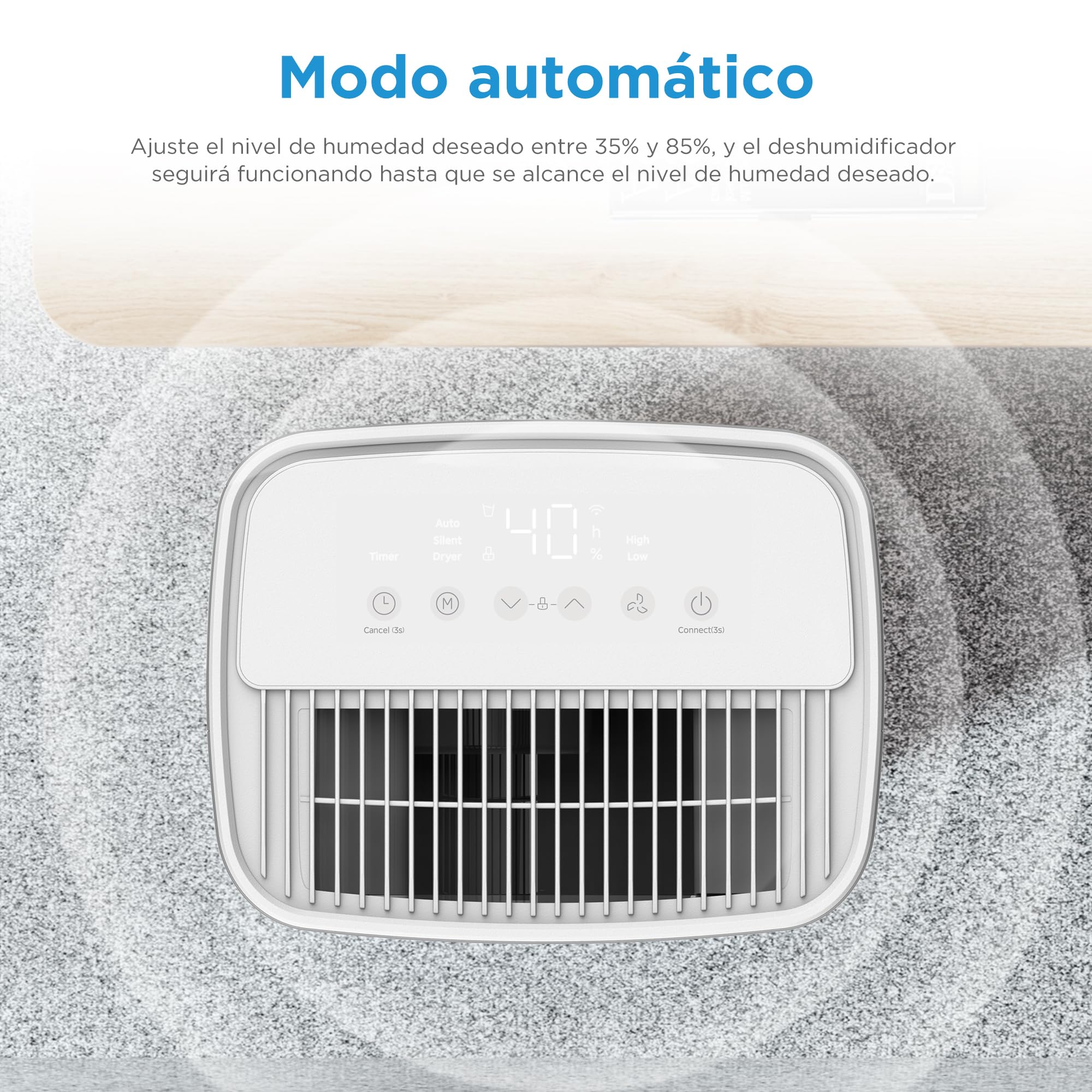 MIDEA Deshumidificador de Humedad Silencioso 12L con App Control hasta 35 m2 - Deshumificadores para Humedades en Habitación con Depósito Extraible - Deshumificador Electrico Pequeño Bajo Consumo