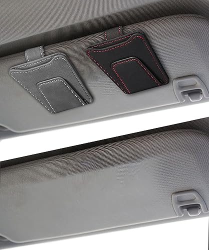 Miniatura 5 de Soportes para lentes de sol para visera solar de automóvil, organizador universal de lentes de sol para almacenamiento de tarjetas, soporte