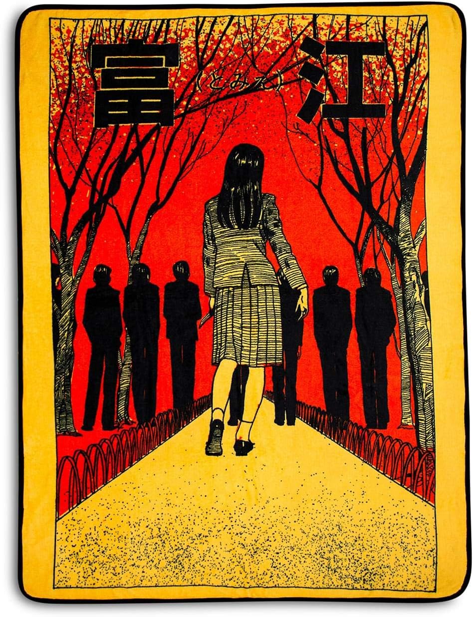 Junji Ito Japanese Horror Throw Blanket | Cozy Fleece Blanket | Super Soft Lightweight Blanket | 45 x 60 Inches