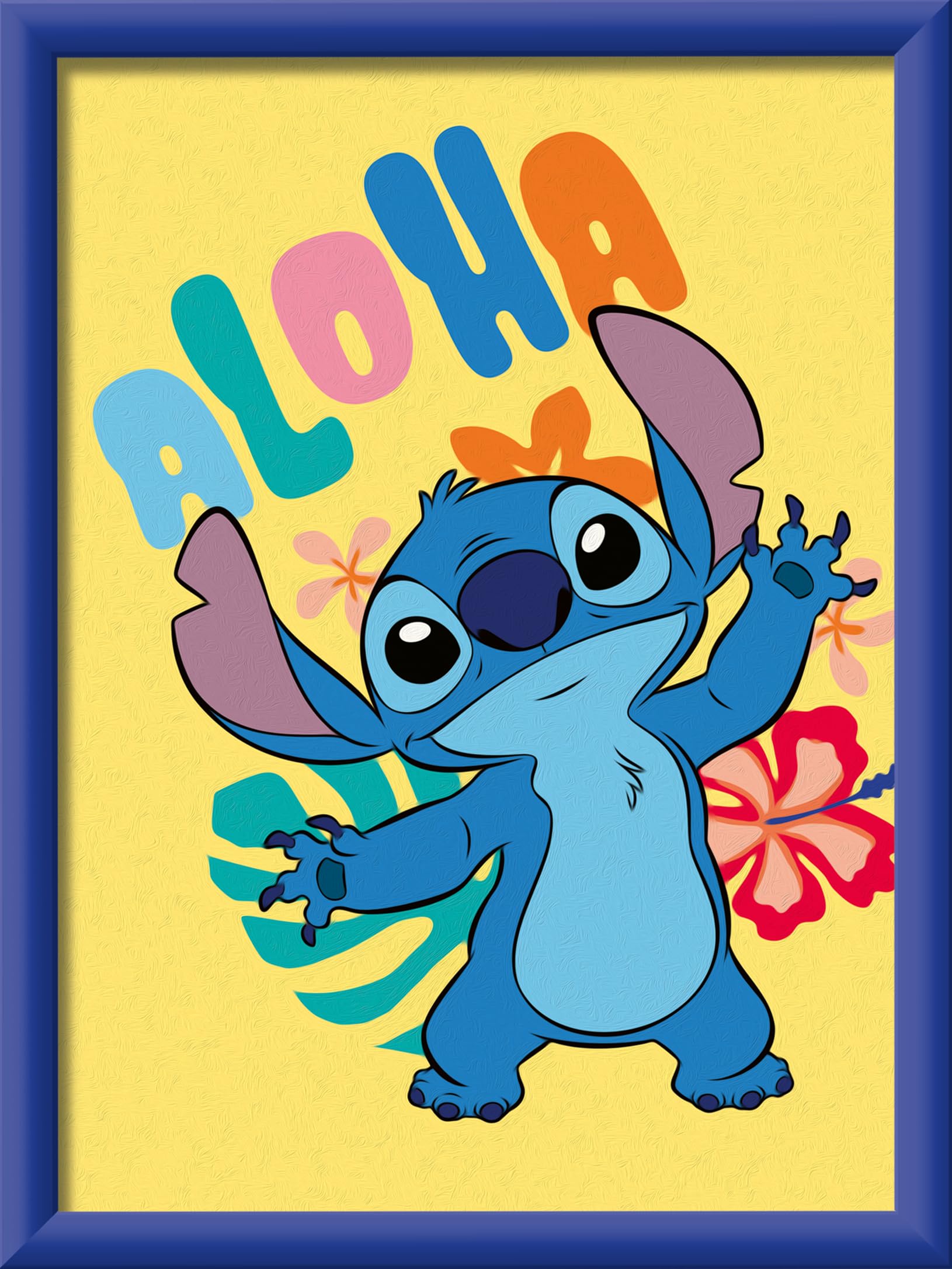 Ravensburger CreArt 23767 - Disney Stitch - Malen nach Zahlen Disney Stitch für Kinder ab 9 Jahre, Malset mit Rahmen, Pinsel und Acrylfarben, Geschenk für Mädchen und Jungen
