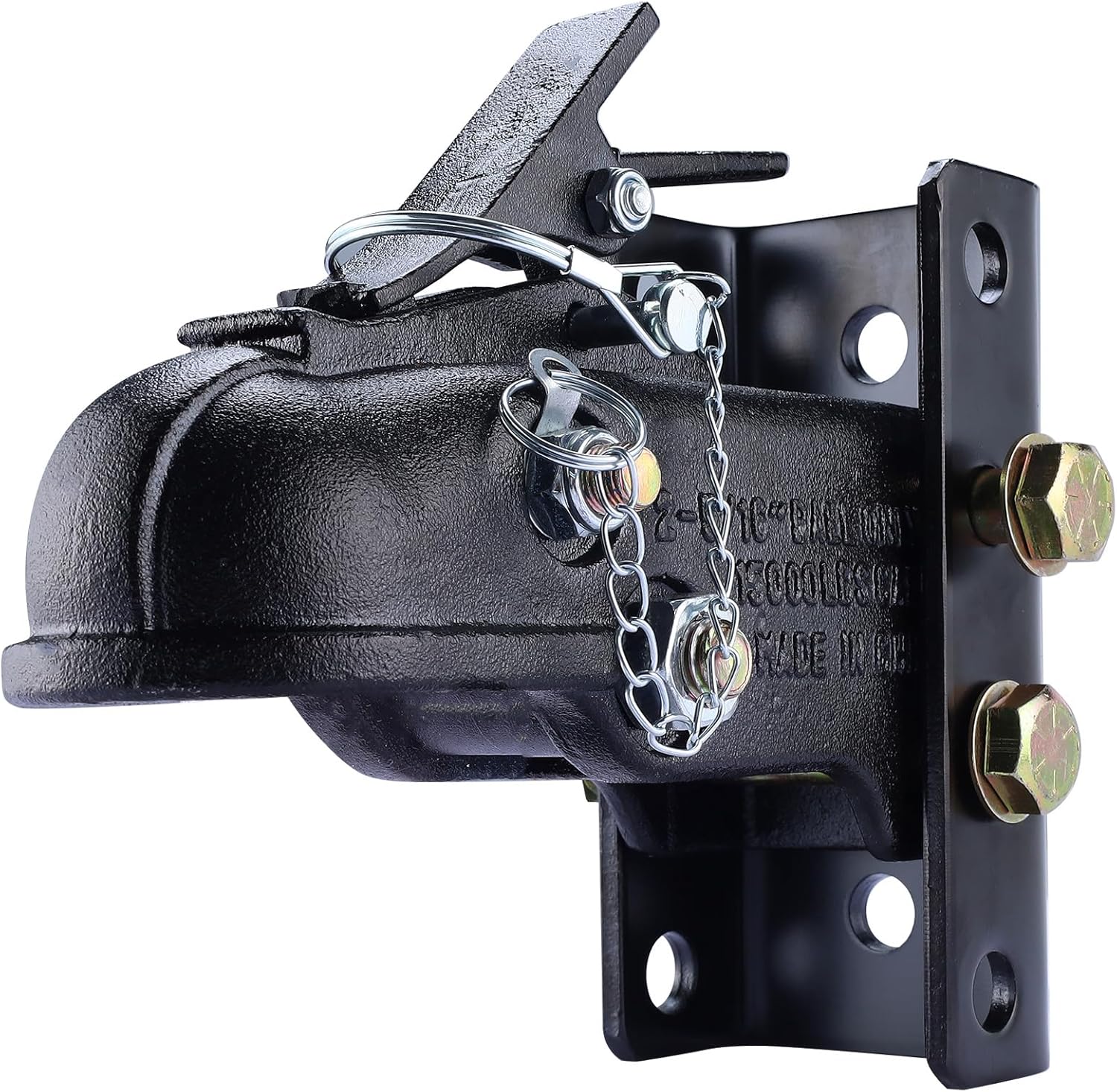 NovelBee 2-5/16 Inch Hitch Ball Trailer Coupler with 3 Position Adjustable Channel Bracket and Fasteners,Channel-Mount Coupler Capacity 15000LBS