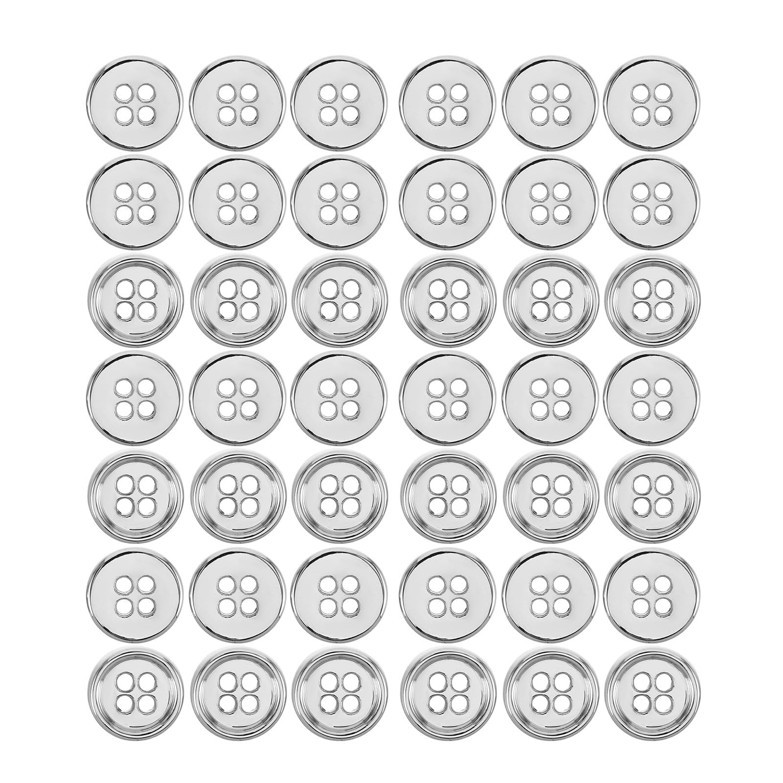 Boutons ronds en alliage de zinc argenté haut de gamme durables pour tailleurs