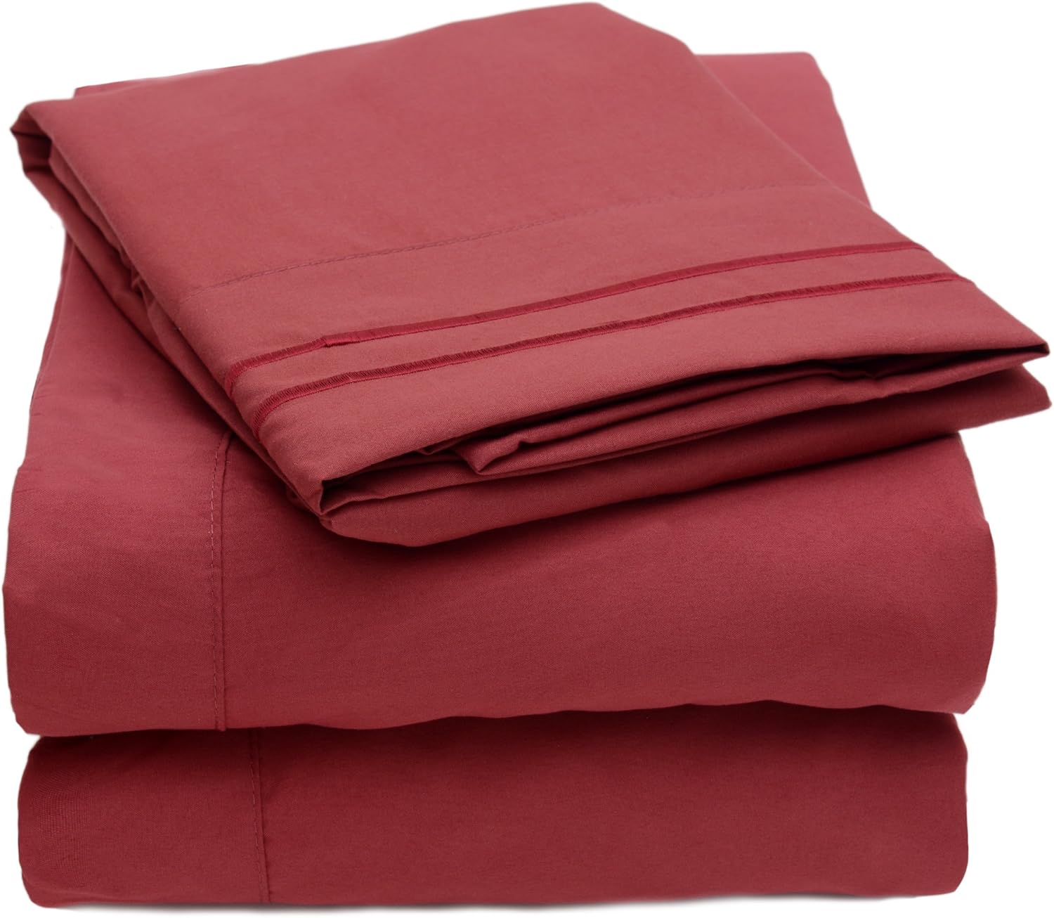 Sweet Home Collection 3 Piece 2000 12 Colors Collection Egyptian Quality Deep Pocket Bed Sheet Set, Twin, Brown