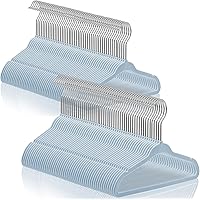 Vista 9 de Casafield 50 perchas de terciopelo para bebé, tamaño de 11 pulgadas para ropa de bebés y niños pequeños, color verde azulado