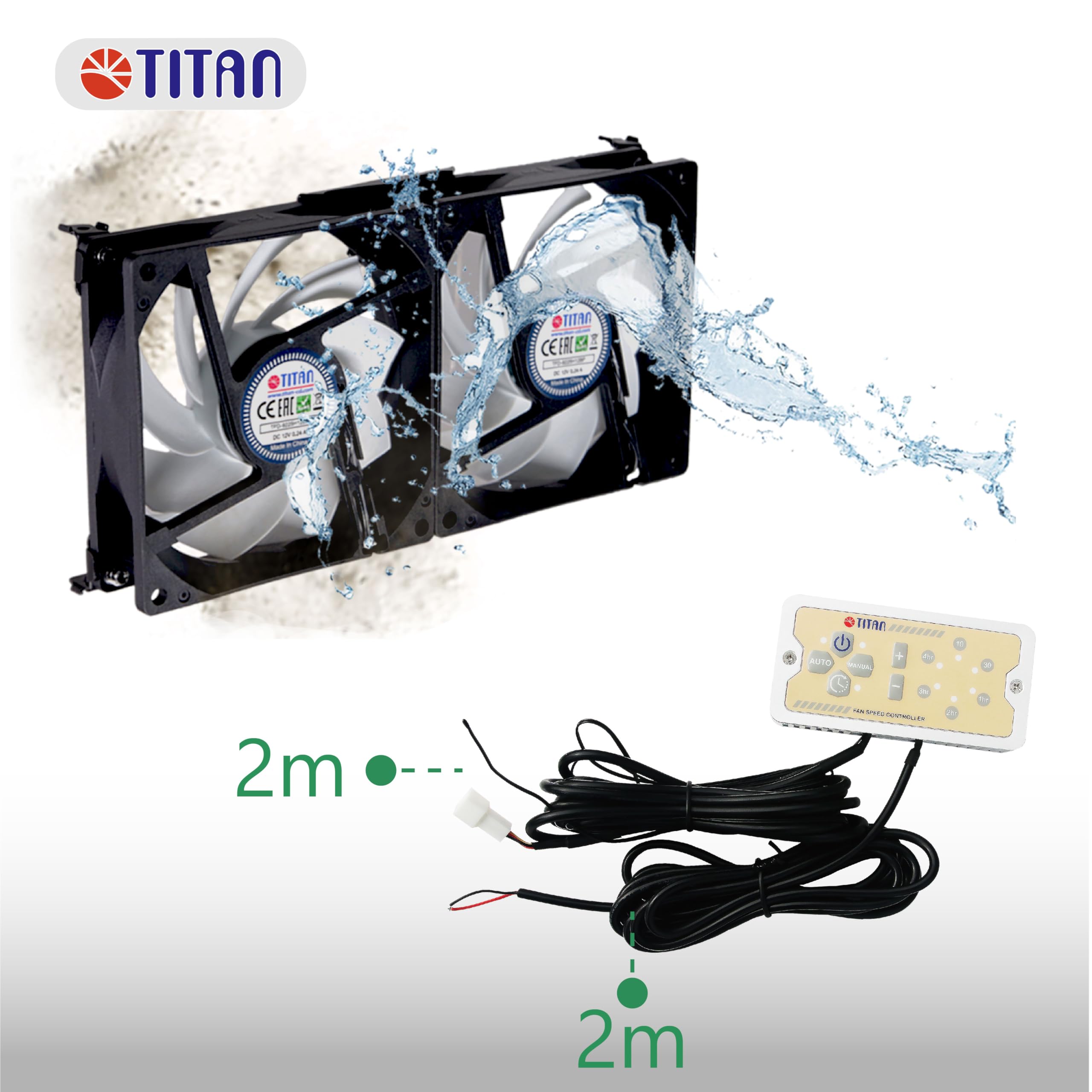 TITAN Ventola Doppia Frigorifero 140mm