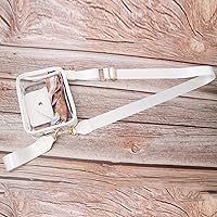 Vista 6 de Pequeña bolsa cruzada transparente para mujer, aprobada para estadios, bolsas transparentes para conciertos, eventos deportivos, festivales