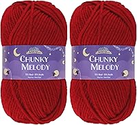 Vista 25 de JubileeYarn Chunky Melody - Hilo para tejer 100g/madeja, mezcla de lana gruesa, color maíz naranja - 2 madejas