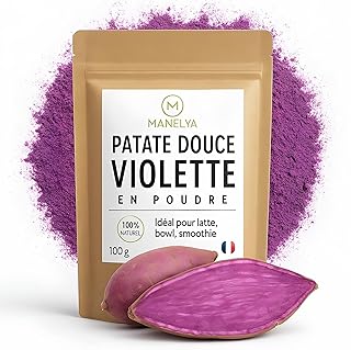 Poudre de Patate Douce Violette– 100% Naturelle – Pour Smoothie, Latte, Bowl & Pâtisserie – Super Aliment Riche en Nutriments – 100g
