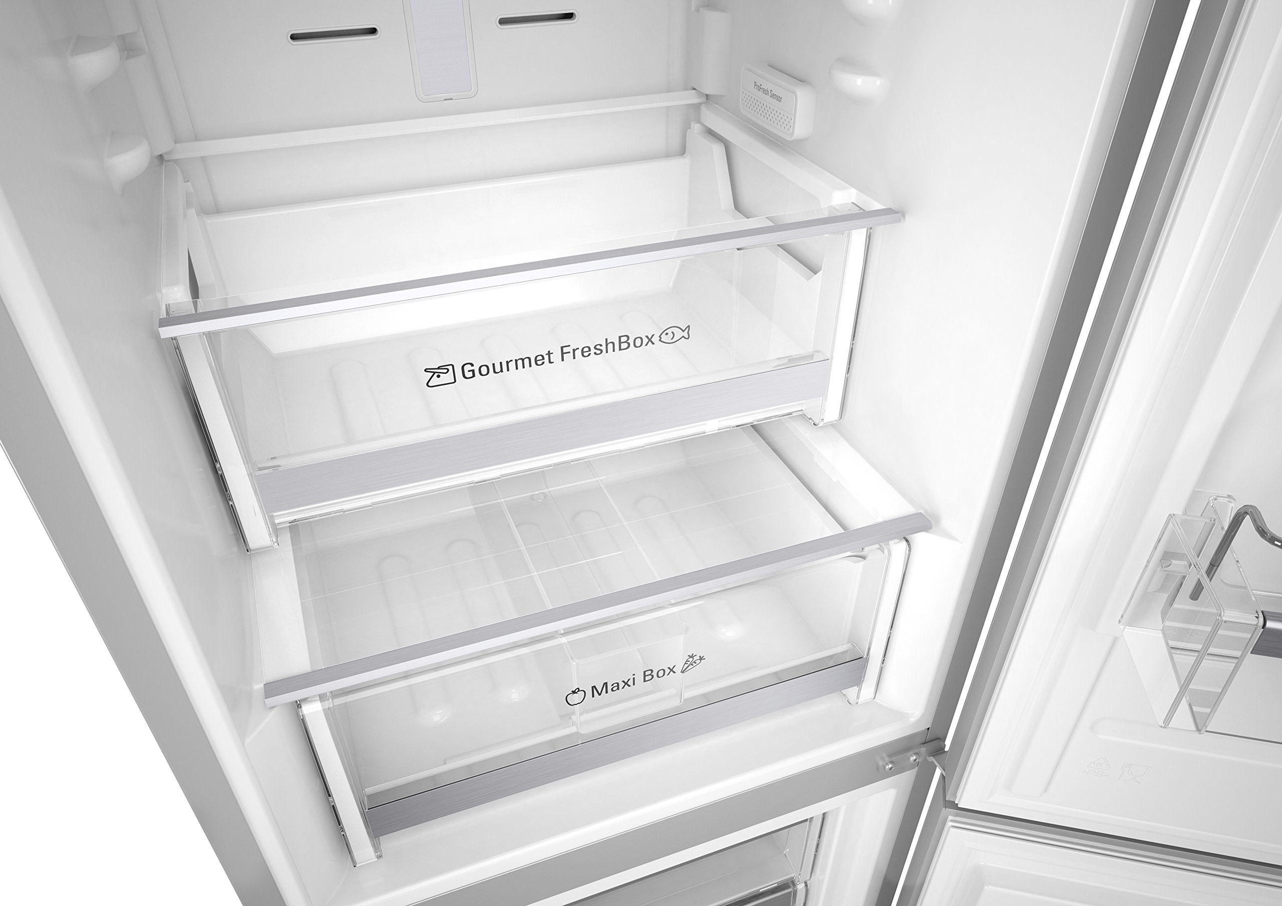 Bauknecht KGNF 185 A2+ IN Réfrigérateur-congélateur/A++ / 189 cm de hauteur / 244 kWh/an/réfrigérateur 222 L/congélateur 94 L/Ultimate NoFrost/Pro Touch en acier inoxydable