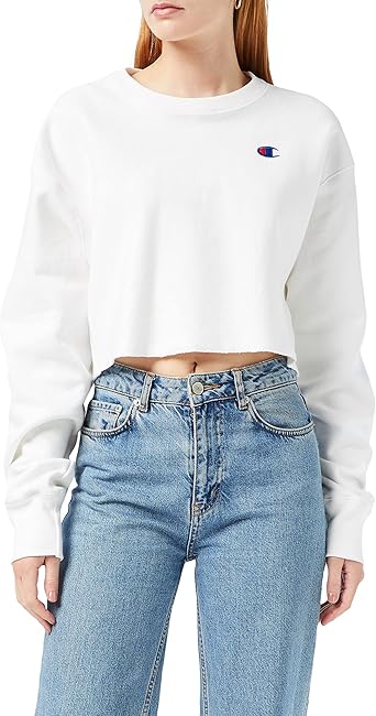 1. Champion - Women's Cropped Reverse Weave Crew
