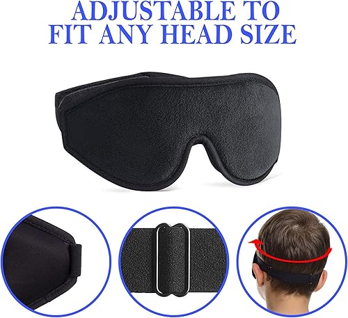 Miniatura 3 de Antifaz para dormir para niños con luz de bloqueo  Máscara de ojos contorneada 3D de espuma viscoelástica  Cubierta de ojos y máscara de sueño de