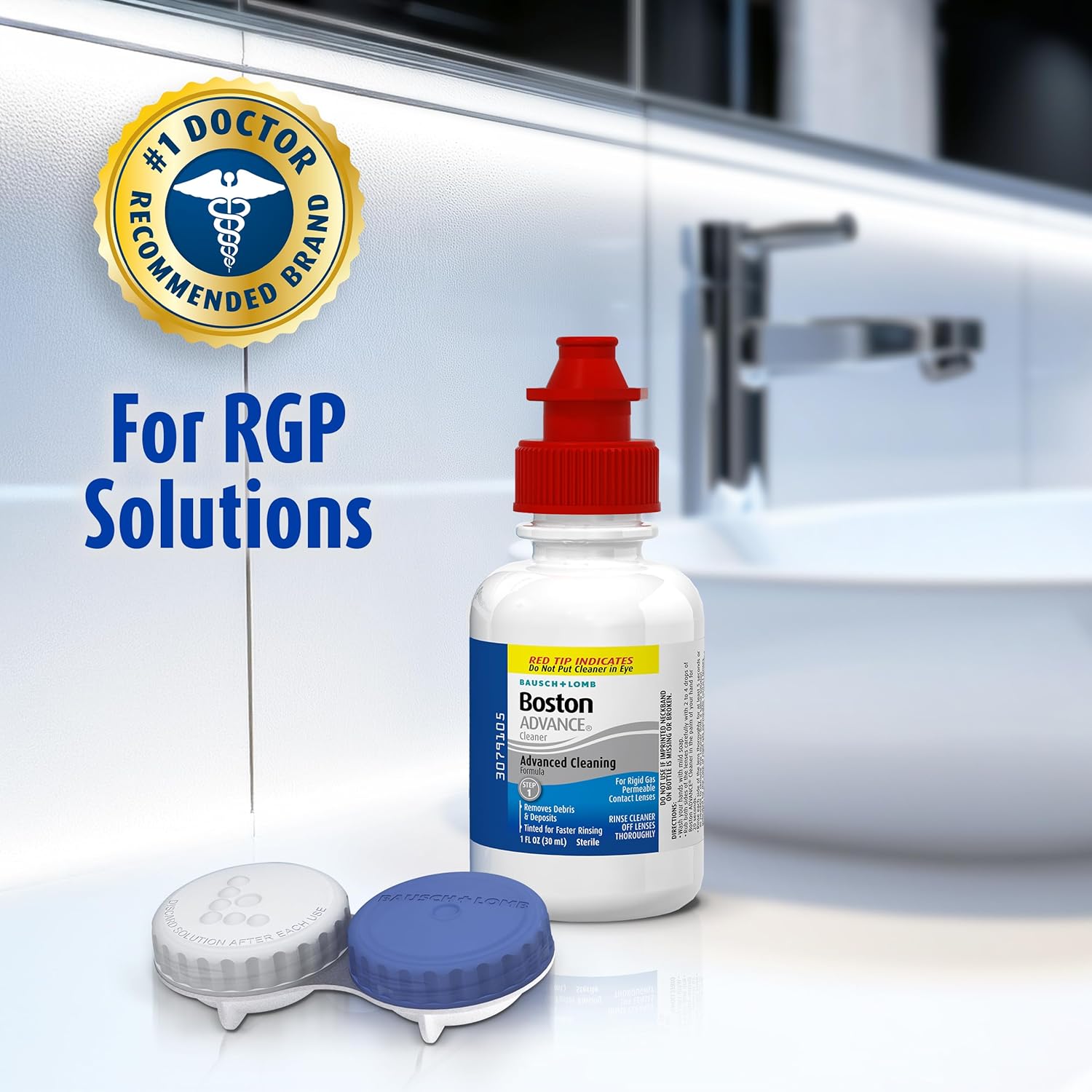 Boston ADVANCE Cleaner Contact Lens Solution for Rigid Gas Permeable Lenses from Bausch   Lomb, 1 fl. oz.