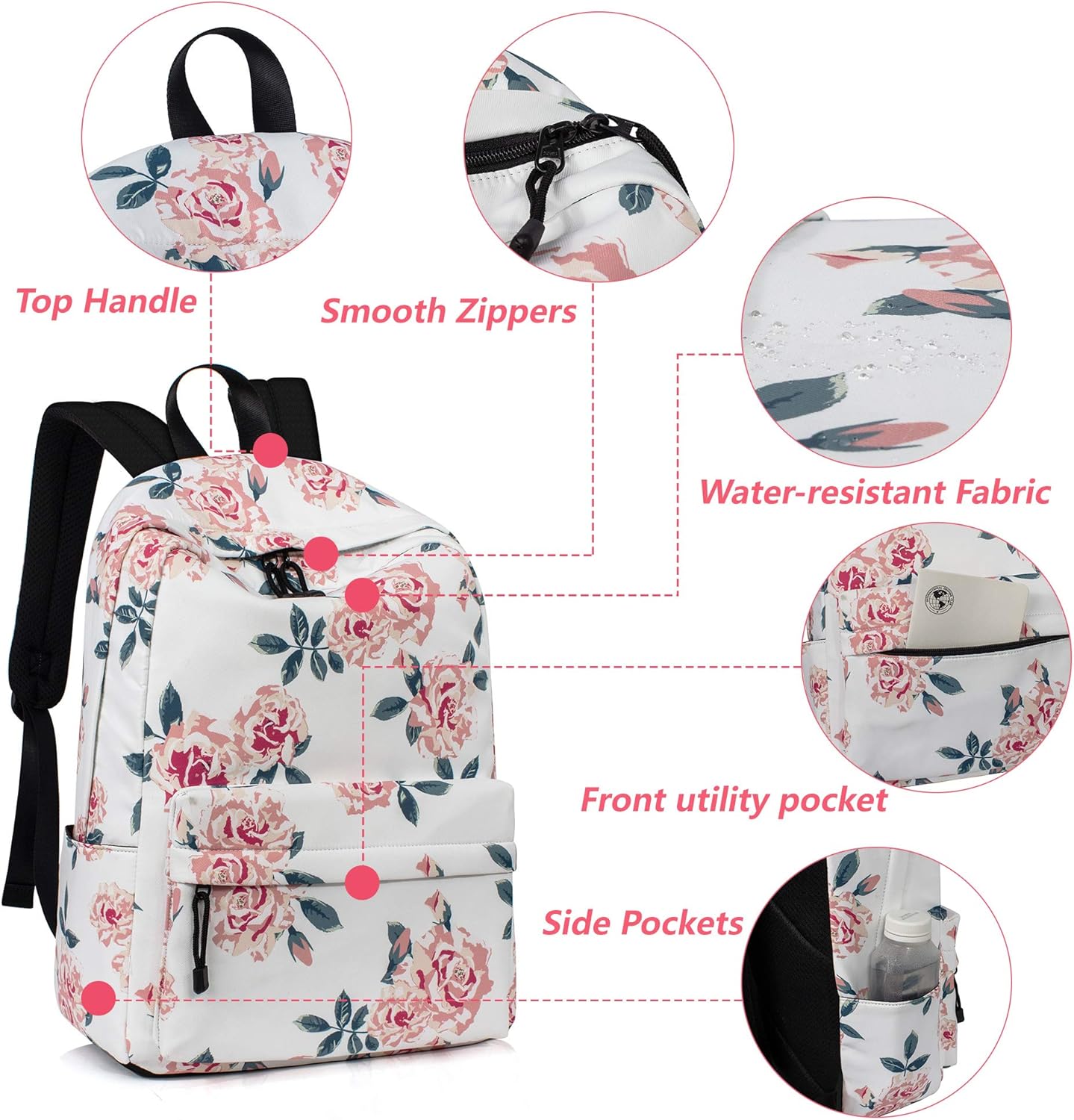 Leaper Travel Backpack for Women Girls Water Resistant Backpack for School Laptop Backpack Kids Backpack Kawaii Bookbag - Image 2