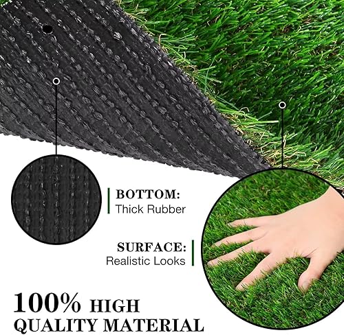 Miniatura 3 de GLOBREEN Tapete cuadrado grueso de césped artificial, manteles individuales de mesa de Pascua verde de 12 x 12 pulgadas, almohadillas de césped