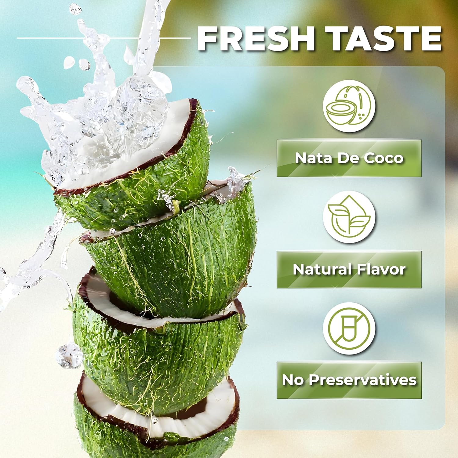 OKF Coconut Water Original with Chewy Coconut Jelly, No Preservatives, No Artificial Color, Gluten Free, Natural Hydration Drink & Juice, 16.9 Fl Oz (Pack of 20)