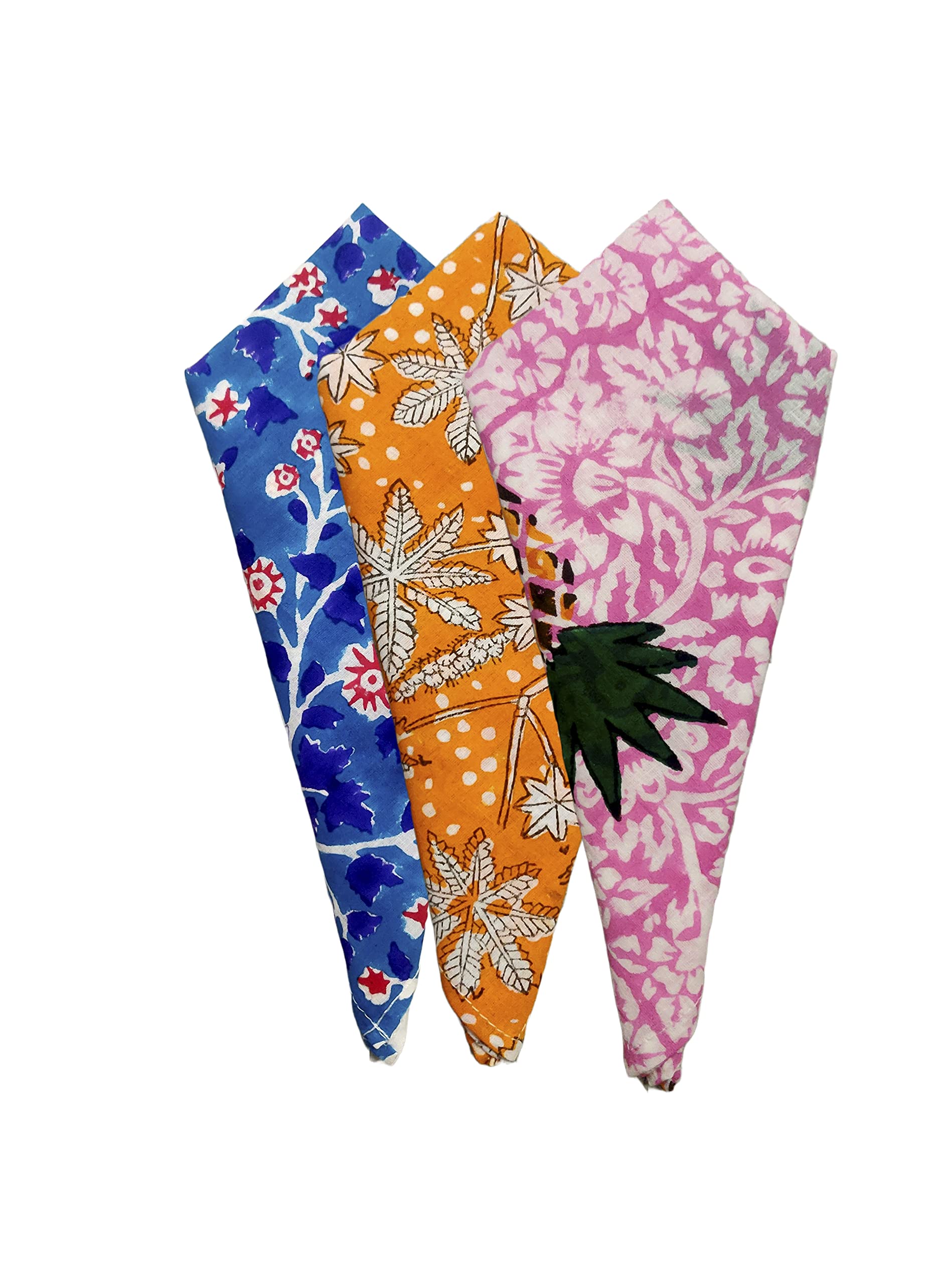 Servietten, 100 % Baumwolle, Set mit 20 Stoffservietten, dekorativ, waschbar, für Geschenke, Zuhause, Küche, Esszimmer, Cocktailpartys und Camping, Provence – Frühling/Sommer, 40,6 x 40,6 cm