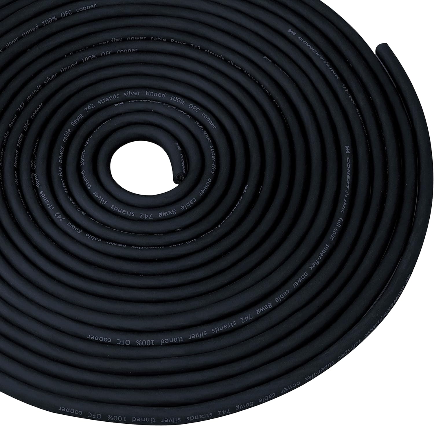 Conext Link 15 FT 8 AWG GA Full Gauge Battery Power Cable Ground Wire Frost Black OFC Copper