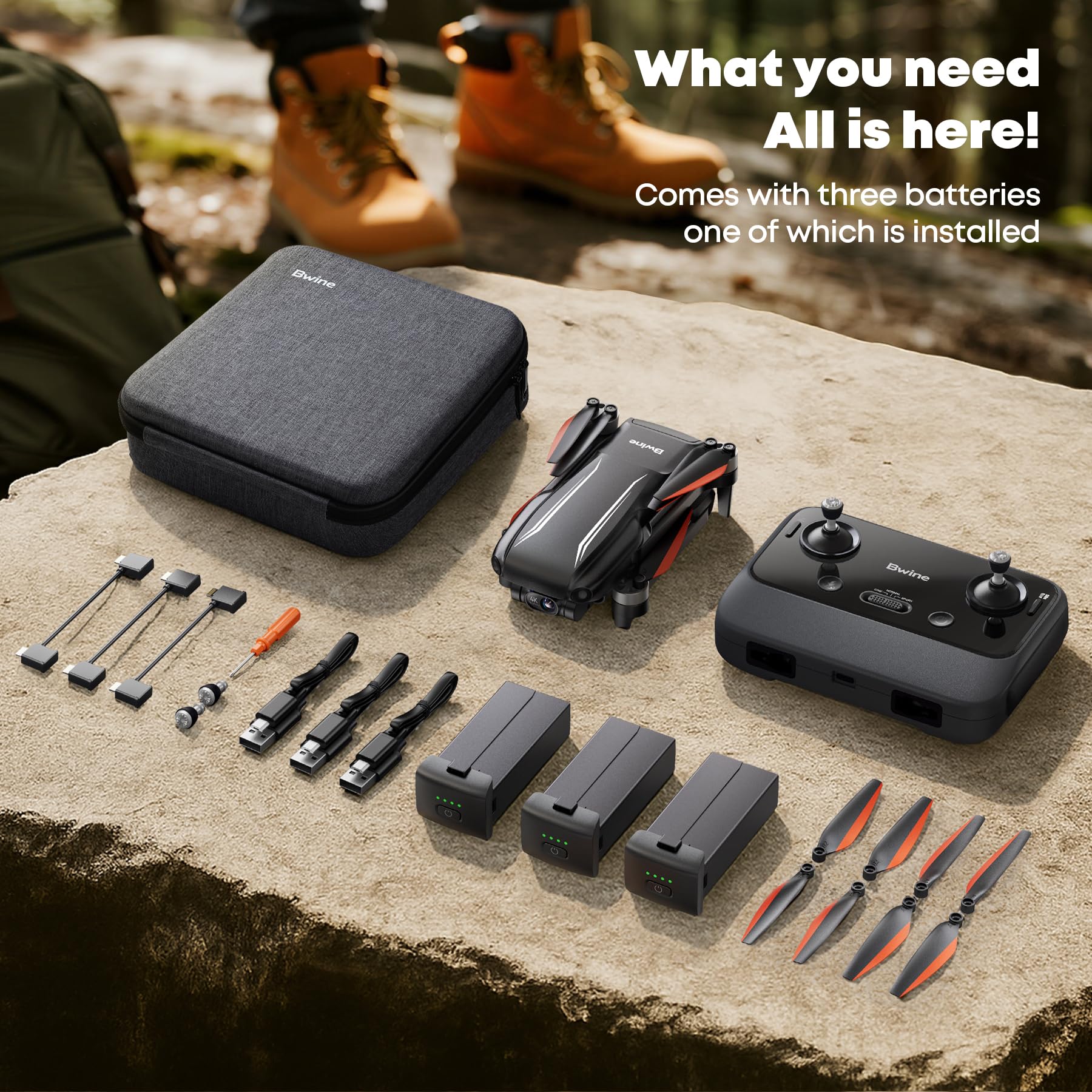 Bwine F7MINI 8K Photo Drones with Camera for Adults 4K Video Quadcopter, 3-Axis Brushless Gimbal EIS, 96 Mins, 20000ft FPV Control, AI GPS Smart Return, Follow, waypoint, Orbit Fly, Beginner Mode, 249g