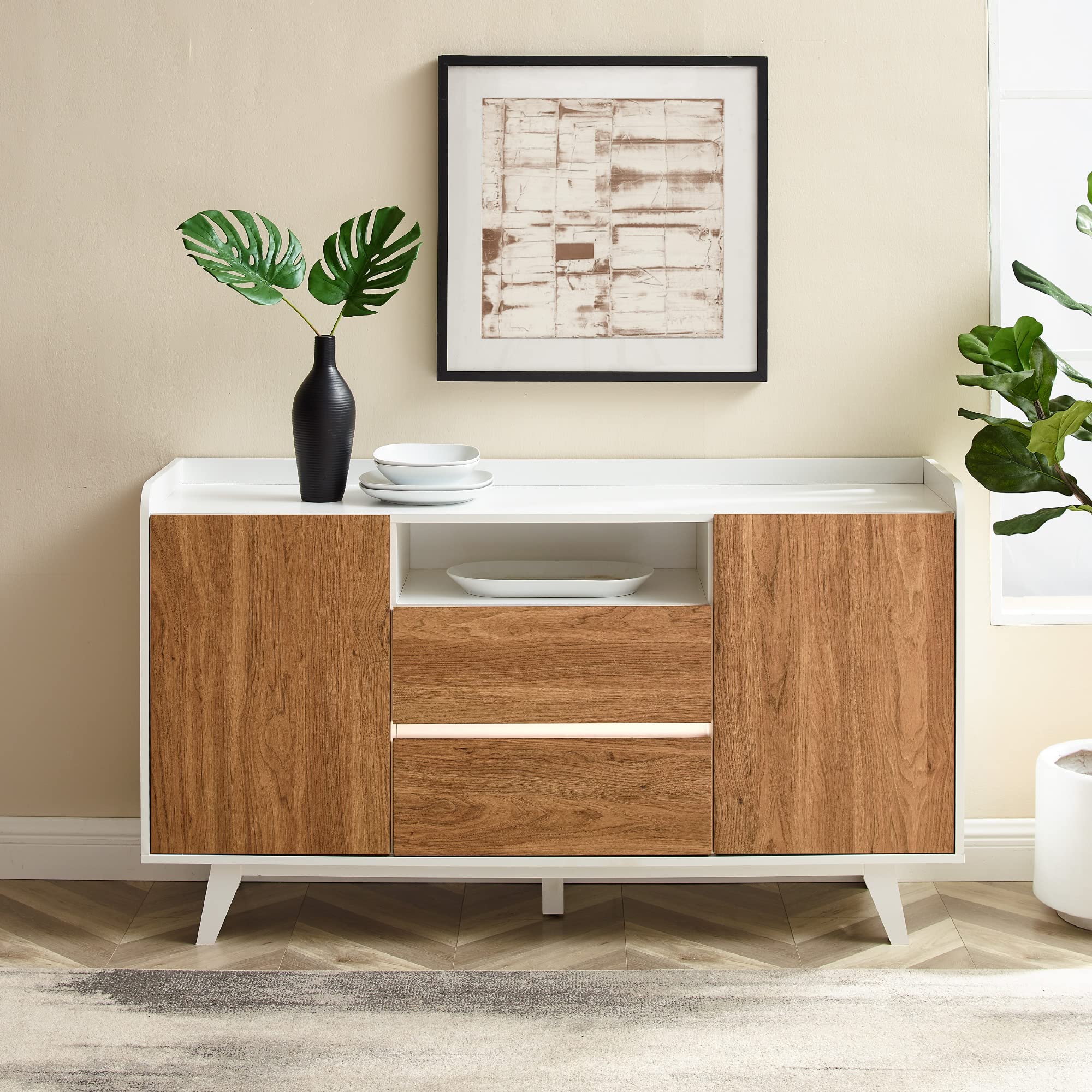 Amazon.com - Walker Edison Elisabeth Contemporary Tray-Top 2-Door