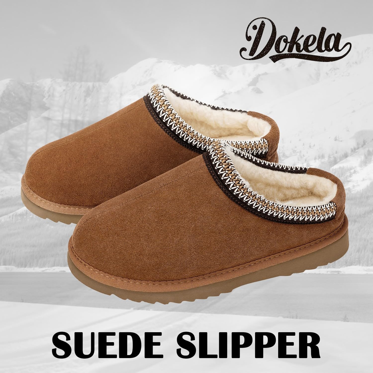 Donna Uomo Pantofole Pelle Scamosciata Vera Invierno Forro De Fieltro Scarpe da Casa Ciabatte Impermeabile Antiscivolo Slippers