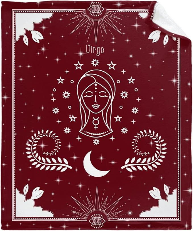 Darani Zodiac Virgo Lightweight Super Soft Cozy Throw Blanket Warm and Lightweight Soft Flannel Blankets 80x60 Large for Adult Bed Blanket