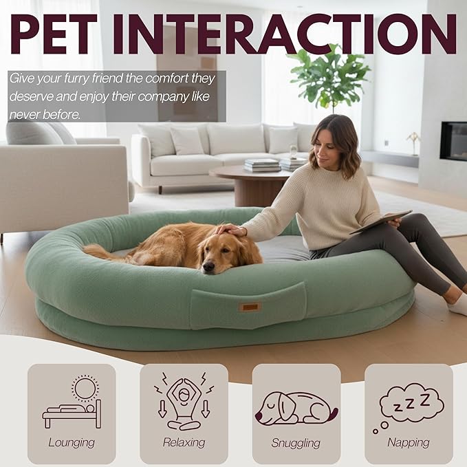 Cama para Perro Grande Oval Lavable y Ortopédica miniatura 5