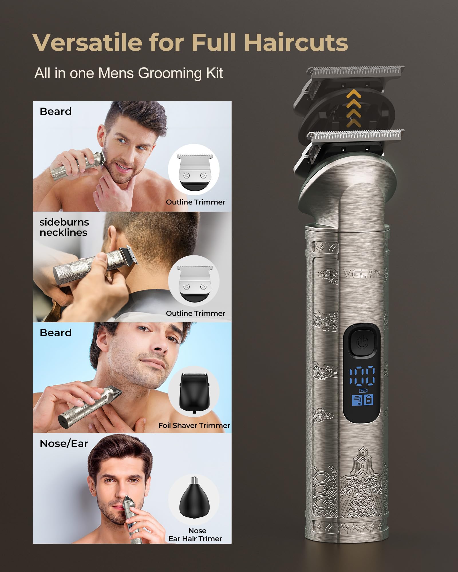 Vgrpro Hair Clippers Men Professional, Mens Clippers and Trimmers Set - Image 4