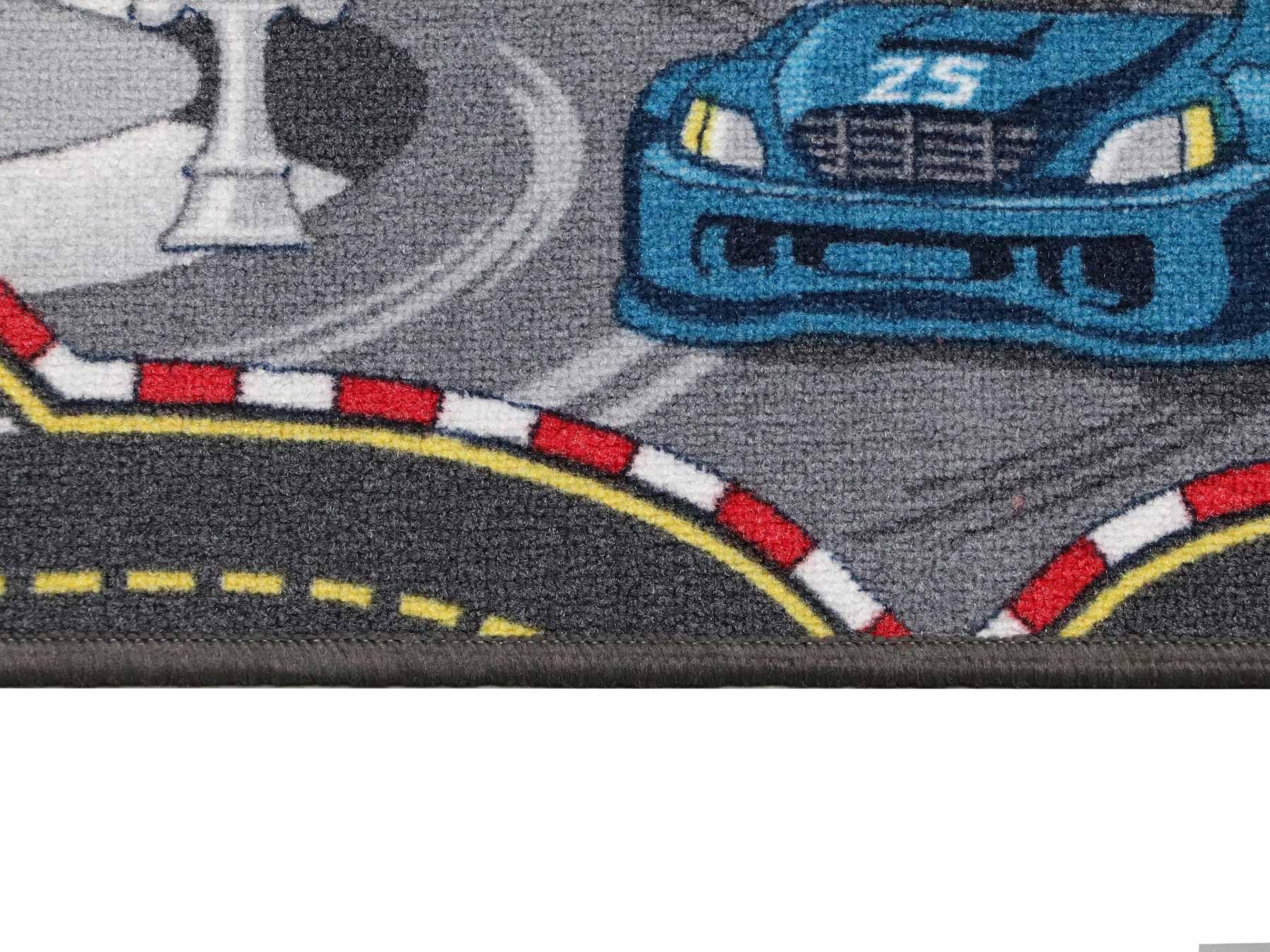 Primaflor Kinderteppich Cars 140x200 cm | Interaktiver Teppich mit Straßendesign, Made in Europe | Ideal für Jungen & Mädchen im Kinderzimmer