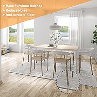 Vista 6 de Niveladores de pies de muebles con rosca de 1/4", 12 piezas de pies ajustables para muebles enroscables, pies niveladores atornillables