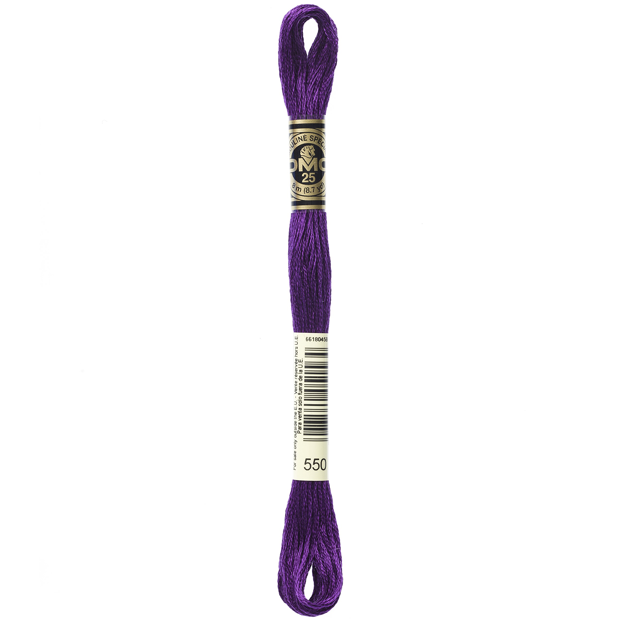 DMC 117-550 Six Stranded Cotton Embroidery Floss, Very Dark Violet, 8.7-Yard