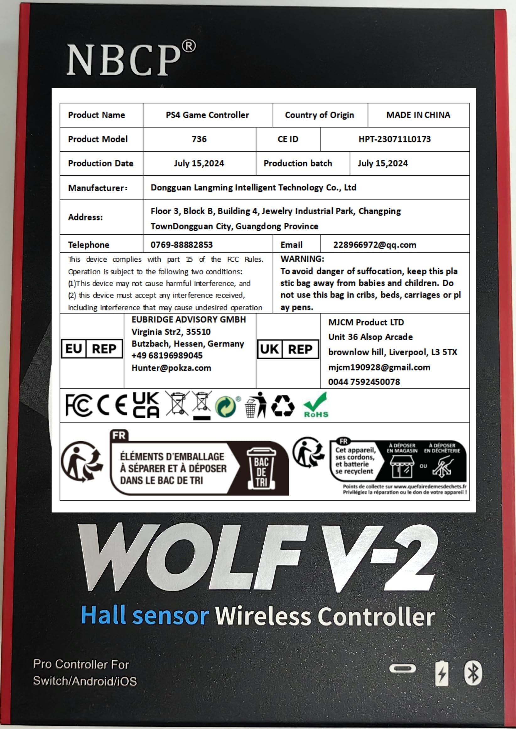 NBCP-Game controller für PS4, kabellos, playstation 4 controller, Controlador Inalámbrico PS4, 1200 mAh Akku/Doppelmotoren/6-Achsen-Gyro/3,5 mm Audiobuchse/Hall Effekt-Sensor (Gold)