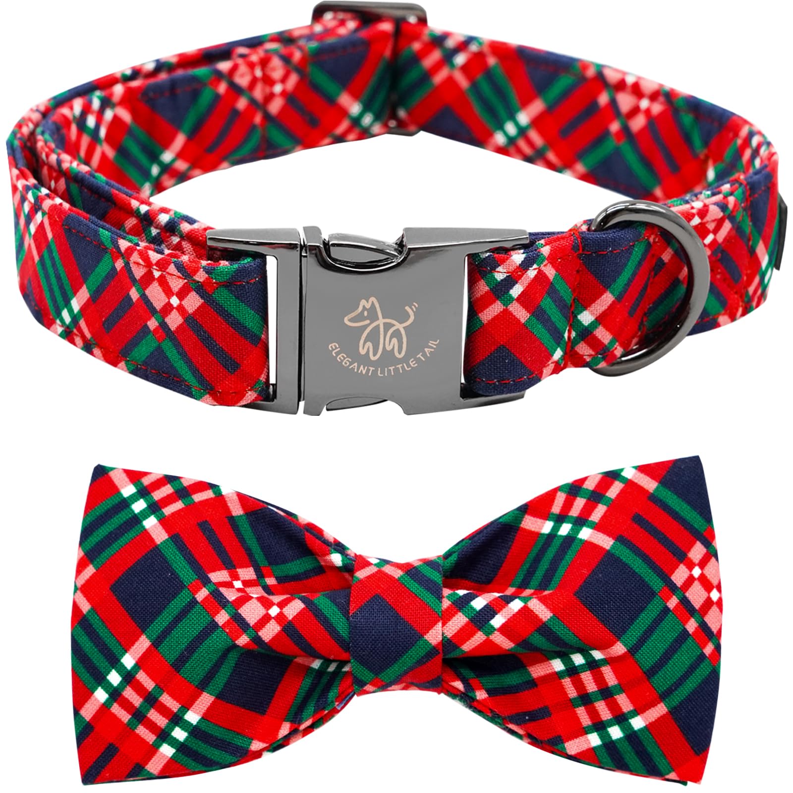Collier pour chien de Noël écossais rouge réglable taille XL