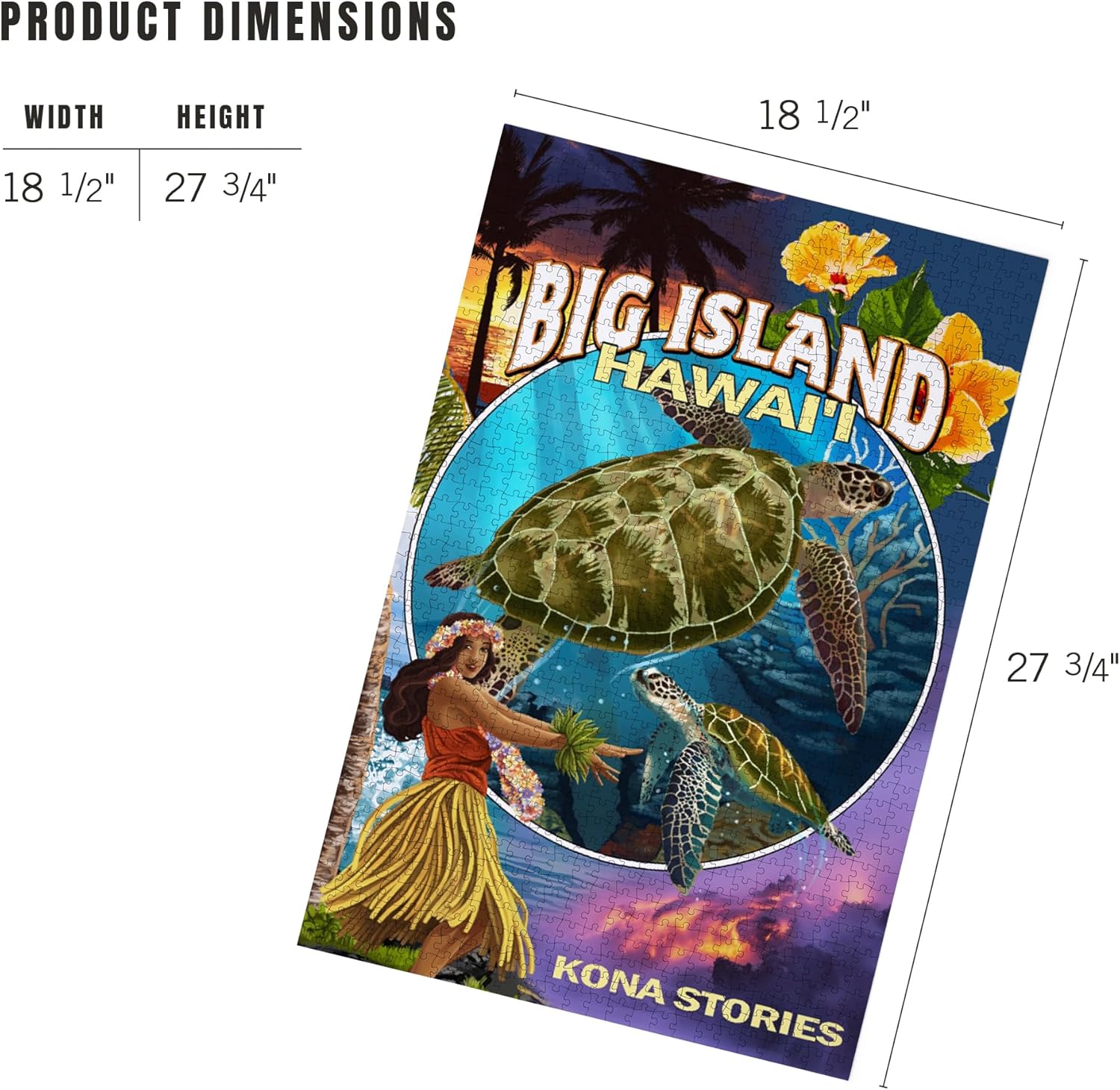 Kona, Hawaii, Big Island Montage (1000 Piece Puzzle, Challenging Jigsaw Puzzle for Adults, Made in USA)