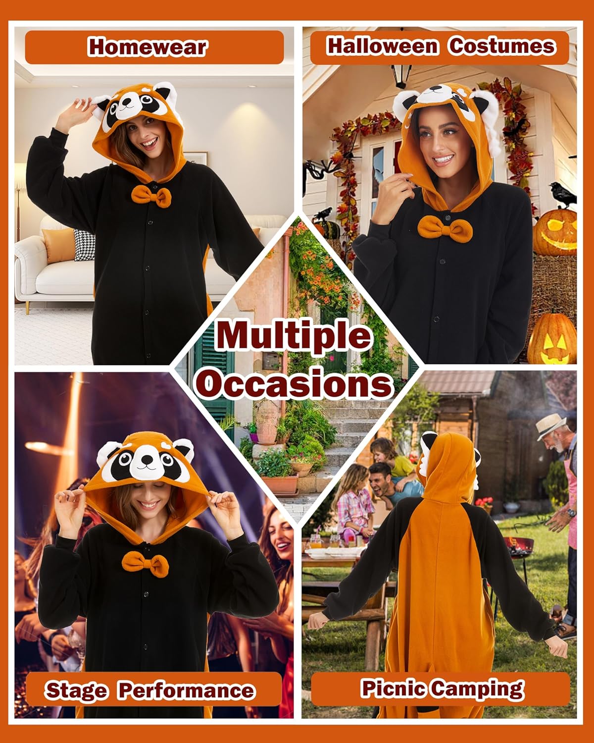 CANASOUR Halloween Custume Adult Anime Unisex Cow Polyster Women's Onesie Costume - Image 3