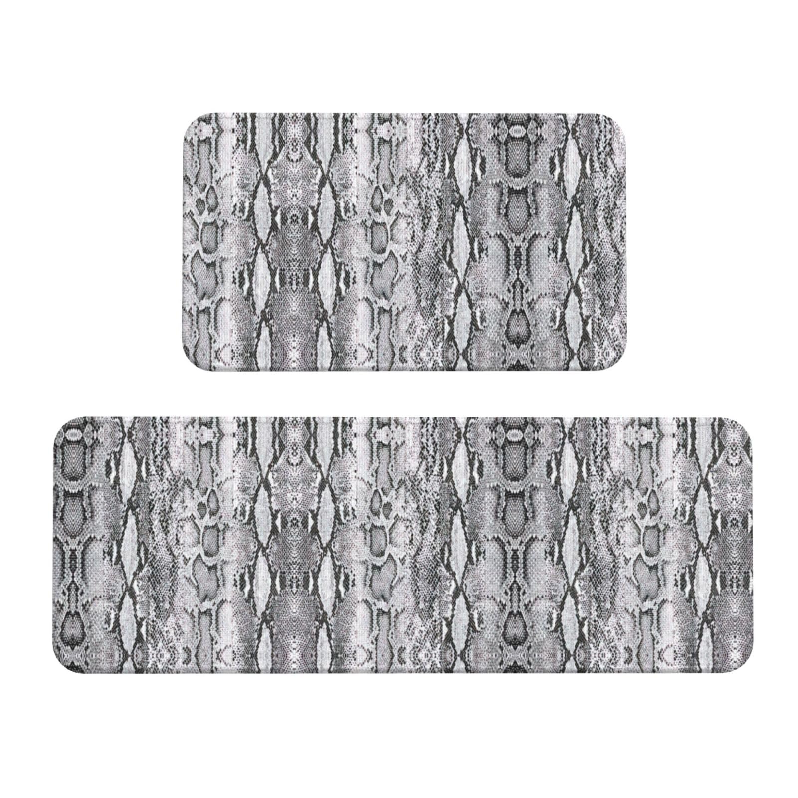 Tapis de sol cuisine lot de 2 antidérapant tapis de buanderie et bureau motif serpent