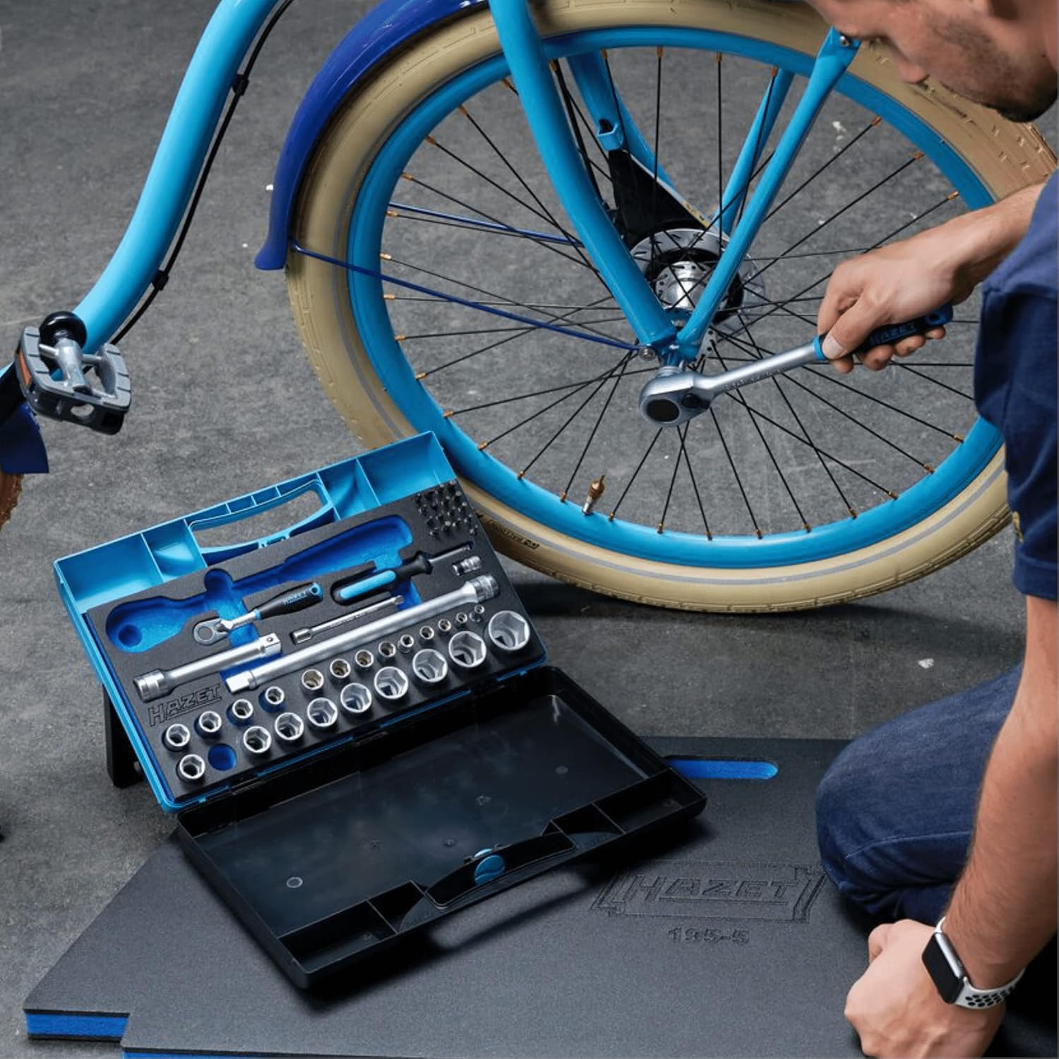 HAZET 905 Hexagon Traction Profile Socket Set - Multi-Colour