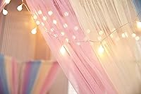Vista 4 de Akiky Cortinas de Cama con Dosel con Luces de 4 Postes Esquineros para Adultos y Niñas, Cortinas de Cama con Red de Arcoíris - 8 Paneles