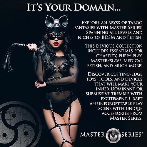 Miniatura 9 de MASTER SERIES Oso BDSM para hombres, mujeres y parejas. Suave oso de peluche con temática BDSM M. Regalo lindo y sexy. 1 pieza, beige y negro.