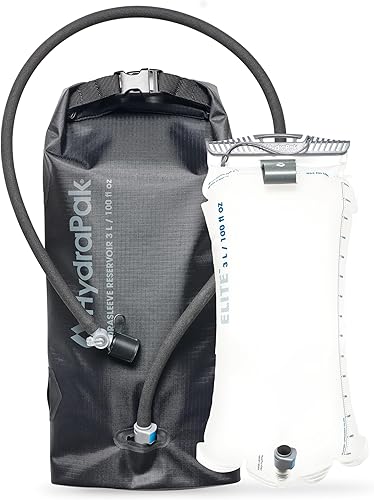 Hydrapak HydraSleeve - Funda aislada con depósito de agua de perfil bajo Shape-Shift para usar dentro o fuera del paquete, tubo aislado y cubierta