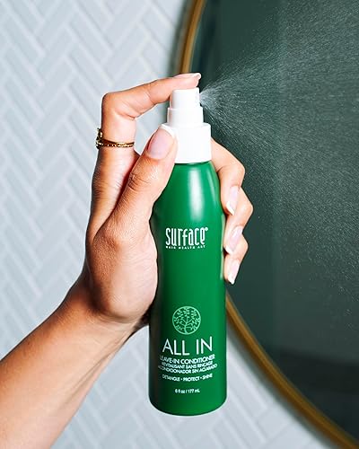 Miniatura 4 de SURFACE Hair All in - Acondicionador sin enjuague, desenreda, controla el encrespamiento y fortalece para todo tipo de cabello, 6 onzas líquidas
