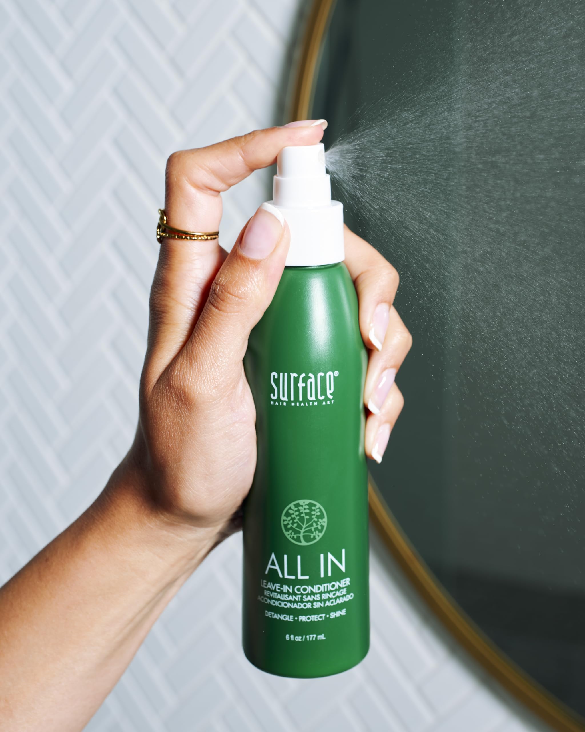 SURFACE Hair ALL IN Leave In Conditioner - Detangles, Controls Frizz & Strengthens for All Hair Types- 6 fl oz