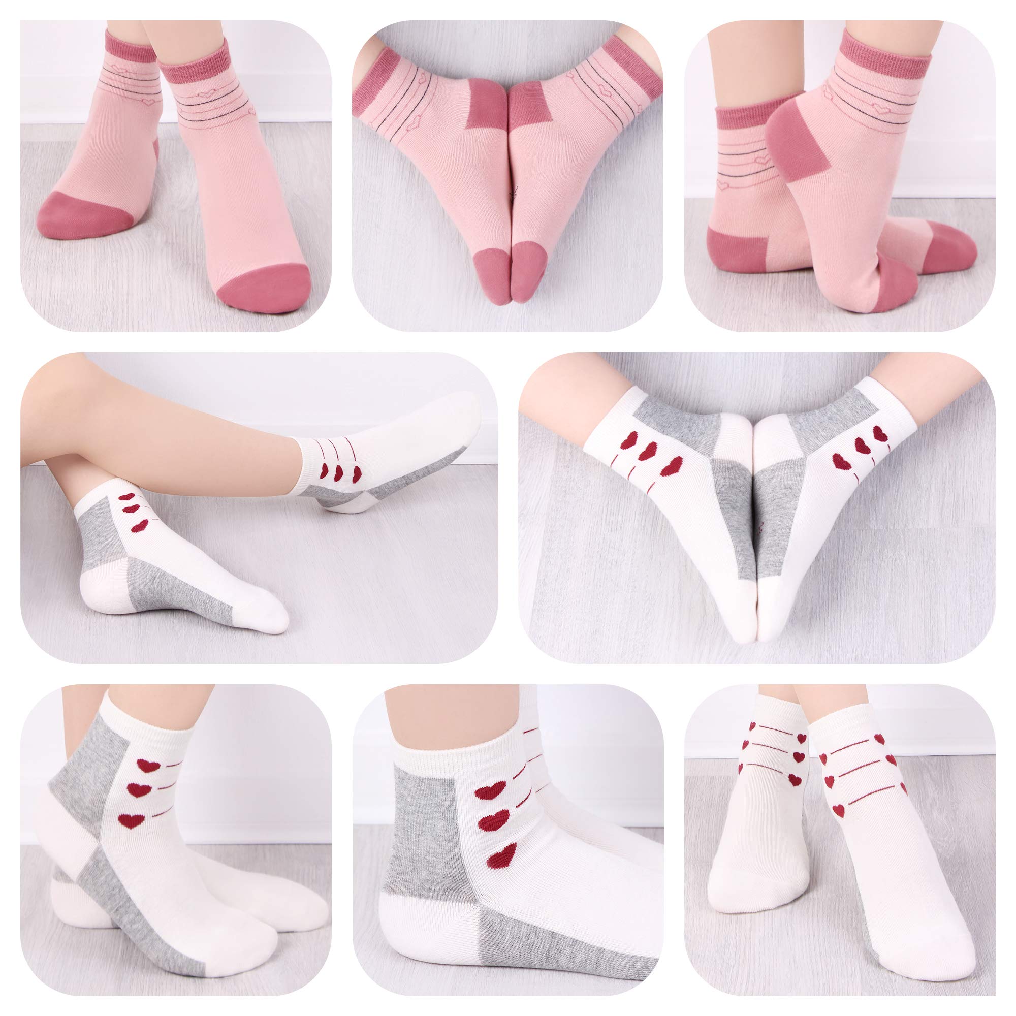 L&K-II 12 paia calzini delle ragazze calzini bambino in cotone confortevole 2808VA