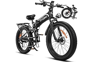 Dual Folding Electric Bike Adults with 48V 23/20/17.5AH Battery, 26x4.0 Fat Tire, 31-38 MPH
