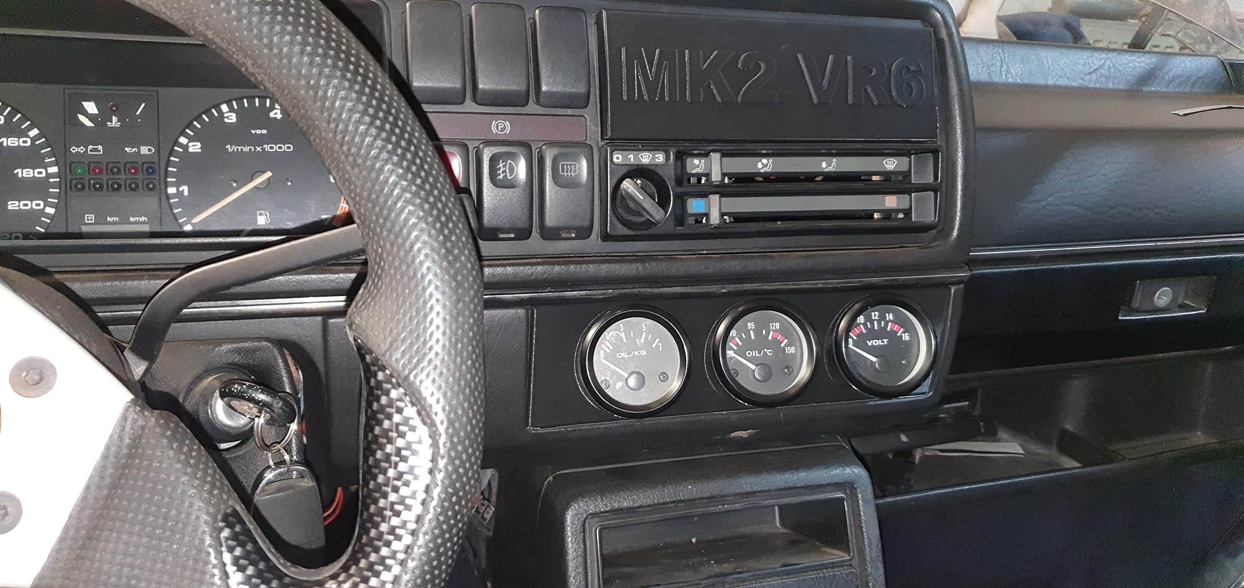 Halter für Lambda Anzeige Zusatzinstrumente Ø52mm VW Golf 2 und Jetta 2